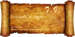 Tulipán Imre névjegykártya